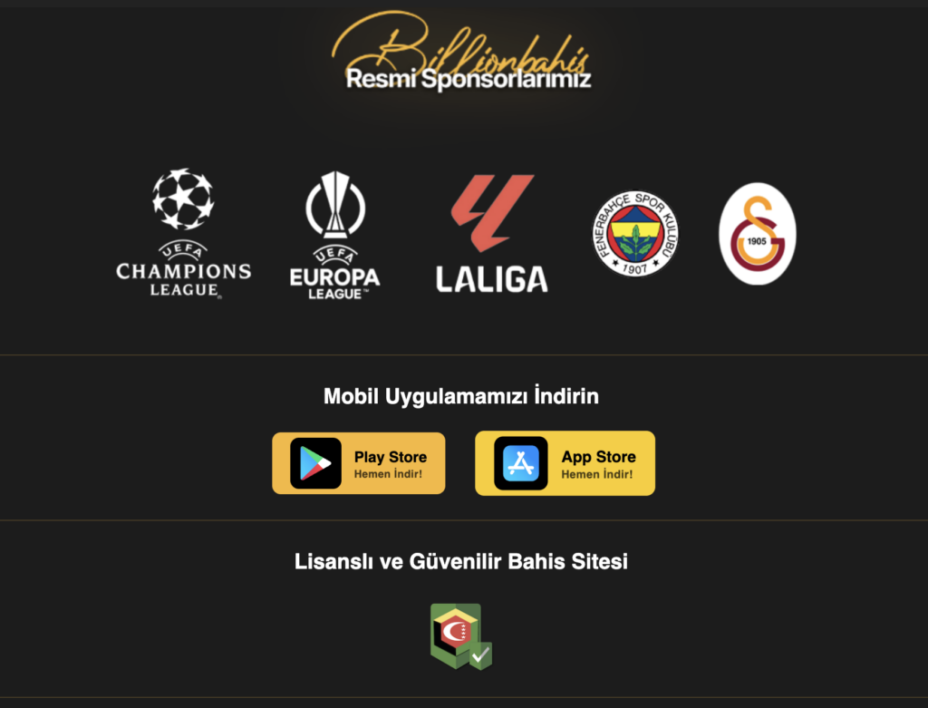 Mobil Uygulama - Sponsorlar - Lisanslı ve Güvenilirlik